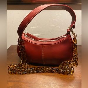 Small red coach hand/shoulder bag